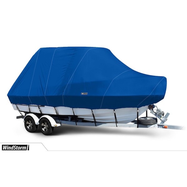 Eevelle Boat Cover BAY BOAT Rounded Bow, Center Console, TTop, Outboard Fits 32ft 6in L up to 120in W Royal WSBCCTT32120B-RYL - main